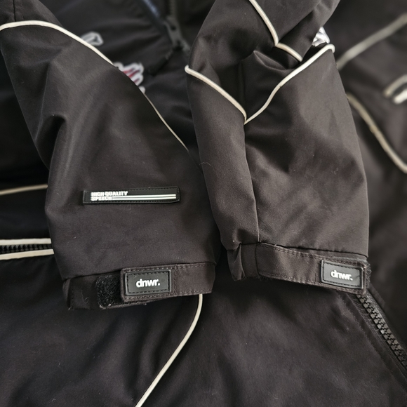 Zara Black Varsity Jacket with White Accents and Graphic Details - Picture 9 of 10